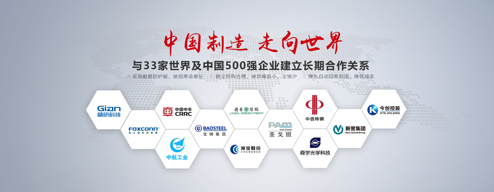 泰盛机械与33家世界及中国500强企业建立长期合作关系